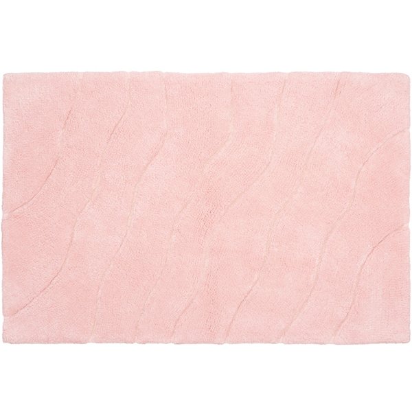 Коврик для ванной комнаты 50х80см Trendy волна, розовый, хлопок