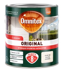 Пропитка для древесины кроющая Omnitex Original BW белая 0,9л