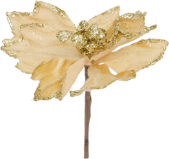 Цветок декоративный 14х9см золото SYSDH-A3025058