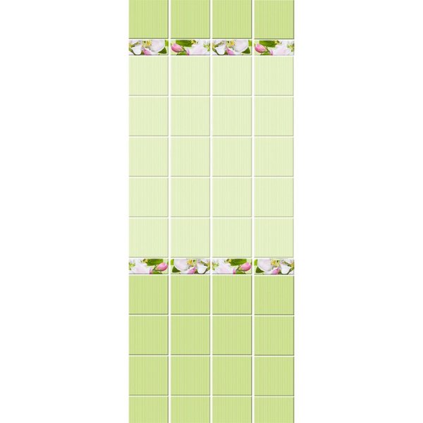 Панель ПВХ 2,7х0,25х8мм Яблоневый цвет зеленый фон