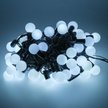 Электрогирлянда внешняя Шары 2,2см 10м 80LED IP44, холодный белый, контролер, с коннектором, черный кабель