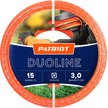 Леска для триммера Duoline D3,0мм L15м скрученный квадрат (двухцв,красная) 300-15-6