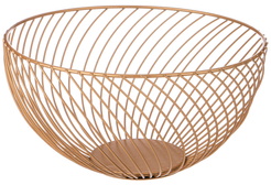 Корзина для фруктов Agness 25,5х25,5х13см, золотая, сталь