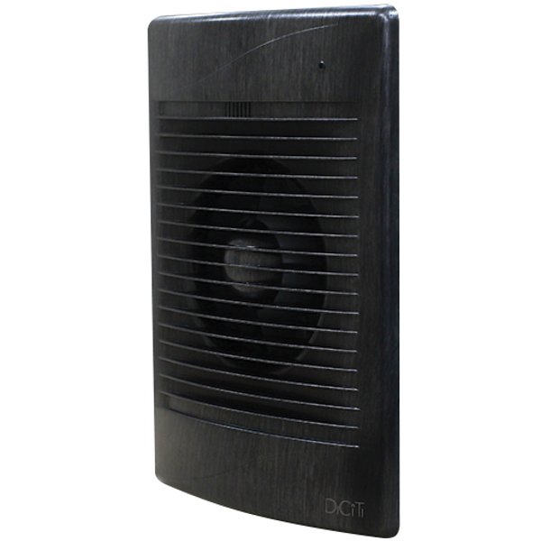 Вентилятор осевой вытяжной с обратным клапаном Standart 5C D125 декор black Al