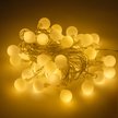 Электрогирлянда внутренняя Шары 1,7см 5м 50LED, теплый белый, прозрачные лампы с газом, контролер
