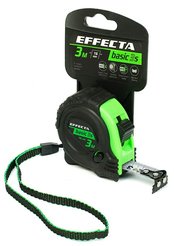 Рулетка 3х16мм прорезиненный корпус Effecta Basic 3S