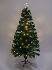 Ель искусственная Сказка 150см, 160LED, теплый белый свет, ПВХ