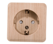 Розетка накладная Schneider Electric Этюд PA16-004d с заземлением цвет сосна