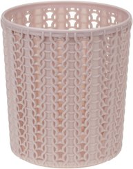 Подставка д/кухонных приборов Idea Вязание 11х9,7х9,7см чайная роза ПП