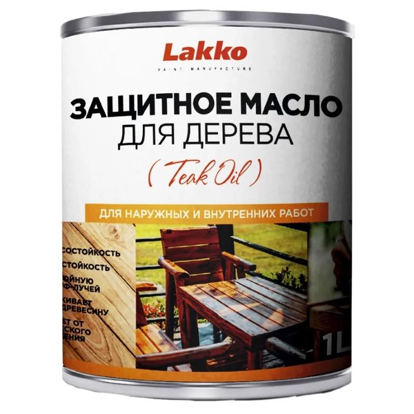 Масло защитное для дерева Lakko цвет Орех (1л) 
