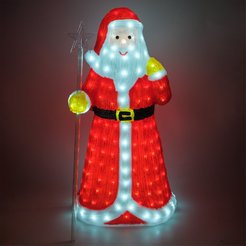 Фигура светодиодная внешняя Дед Мороз 80см, 204LED IP44, 24V, холодный белый свет, акрил, SYD-1624128C