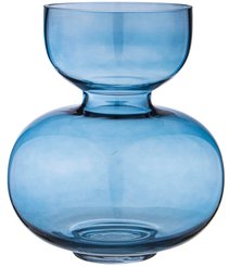 Ваза стеклянная FUSION BLUE 23х25см