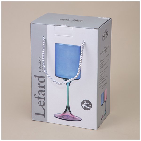 Набор бокалов д/вина Lefard Colors 375мл 2шт стекло