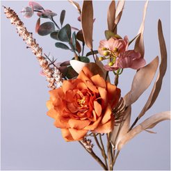 Композиция искусственных цветов Полевые цветы, оранжевый 40,5см