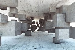 Фотообои Бетонная комната 200х270см виниловые на флизелиновой основе