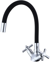 Смеситель для кухни TOKITO ENA 1013 с гибким изливом, черный/хром