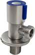 Кран угловой 1/2"х1/2" наруж.резьба,синяя ручка,с отражателем