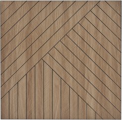 Панели мягкие реечные в комплекте 5шт LAKO DECOR 600-600мм, Светло-Коричневый ДИАГОН