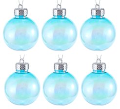 Набор шаров 6шт 6см радужно-голубой, SYDC23-021