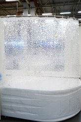 Штора для ванной 180х180см 3D-галька, PEVA