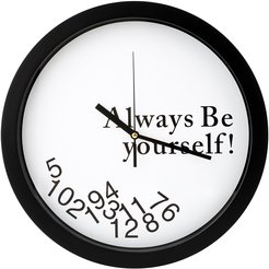 Часы настенные Всегда будь собой! Д303 Ш303 В40 белый, чёрный