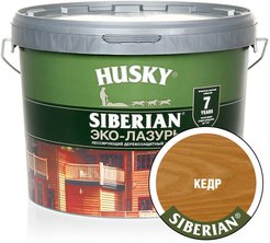 Антисептик HUSKY SIBERIAN ЭКО-ЛАЗУРЬ полуматовый кедр (9л)