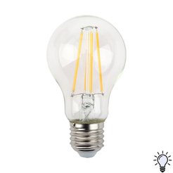 Лампа светодиодная ЭРА F-LED A60-15W-840-E27 15Вт филамент груша нейтральный белый свет E27