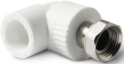 Угольник полипропиленовый с накидной гайкой Pro Aqua d25х3/4"