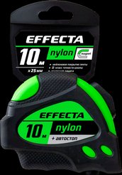 Рулетка 10мх25мм пластиковый корпус Effecta Nylon