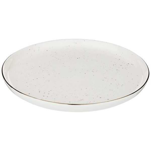 Тарелка обеденная Bronco Platinum 25,5см белый, фарфор