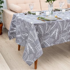 Скатерть прямоугольная Этель Ease 149х180см серый, хлопок
