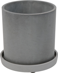 Горшок бетонный Грэй d15см h15см v1,8л, цилиндр, серый