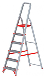 Стремянка алюминиевая индустриальная Новая высота 6 ступеней