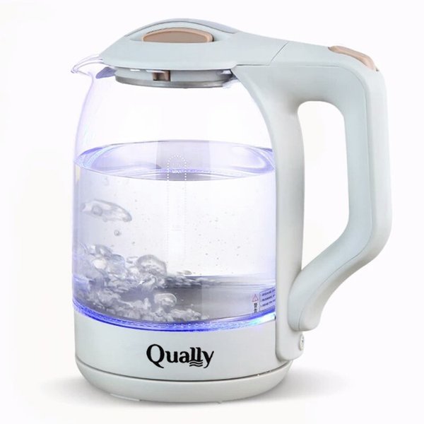 Чайник электрический Qually KL-1880 1500Вт 1,8л стекло, белый