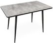 Стол обеденный Бранч Laksi 115х65х76см прямоугольный, металл/ЛДСП, черный матовый/цемент