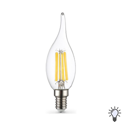 Лампа светодиодная Filament 351524 LED CF35 15W E14 Свеча на ветру 4000K 220-240V