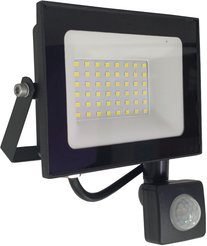 Прожектор светодиодный 50W VLF8-D2-50-6500-B 6500К 6000Лм 220V IP65 148х155х58 чер.VKL electric с дат.движ