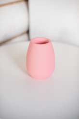 Ваза декоративная из гипса Пелика 15см для сухих растений розовая