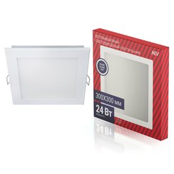 Панель светодиодная встраиваемая REV SuperSlim Quadro 24Вт, 4000К, 300х300мм