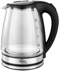 Чайник электрический Oasis K-8GS 2000Вт 2л стекло, черный