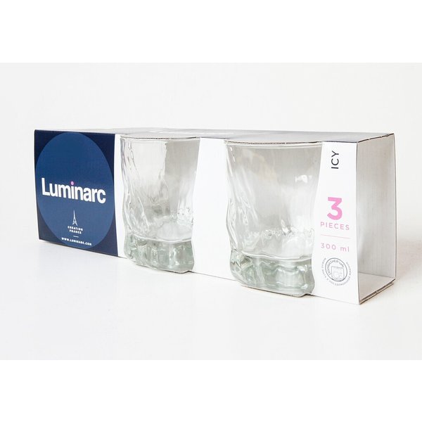 Набор стаканов Luminarc Icy 300мл 3шт низкие,стекло