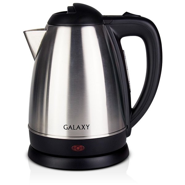 Чайник электрический Galaxy GL0304,2000Вт 1,8л, сталь/пластик, черный