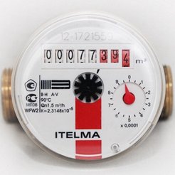 Счетчик для воды Itelma 1/2 (Ду=15 L=110мм) гор.вода (Германия)