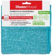 Салфетка д/уборки Master House Бенгальский тигр 30х30см микрофибра, голубая