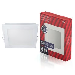 Панель светодиодная встраиваемая REV SuperSlim Quadro, 6Вт, 4000К, 120х120мм