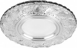 Светильник точечный с LED подсветкой CD907 белый хром G5.3