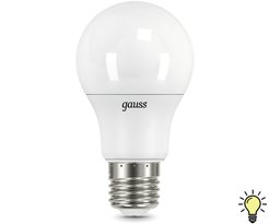 Лампа светодиодная Gauss A60 16W Е27 груша 3000K свет теплый
