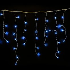 Электрогирлянда сосульки внутренняя 2х0,6м 100LED холодный белый SYCL-015