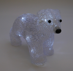 Фигура акрил.LED Медвежонок 24х11х18см,4,5 В,3 бат.AA 16LED