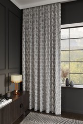 Штора готовая жаккард серый 200х280